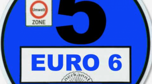 Blauwe milieusticker
